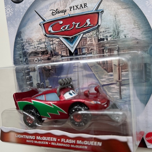 2025 Disney Pixar Cars Die Cast Lightning Mcqueen Christmas Holidays - Picture 3 of 5